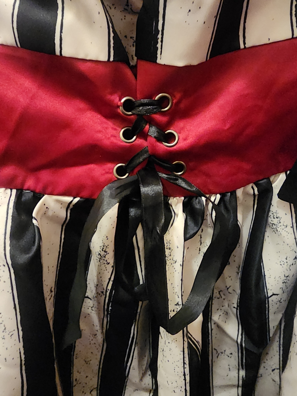 New! 3x [Hot Topic x American Horror Story] AHS Striped Halter Dress RARE! HTF! - Picture 4 of 14